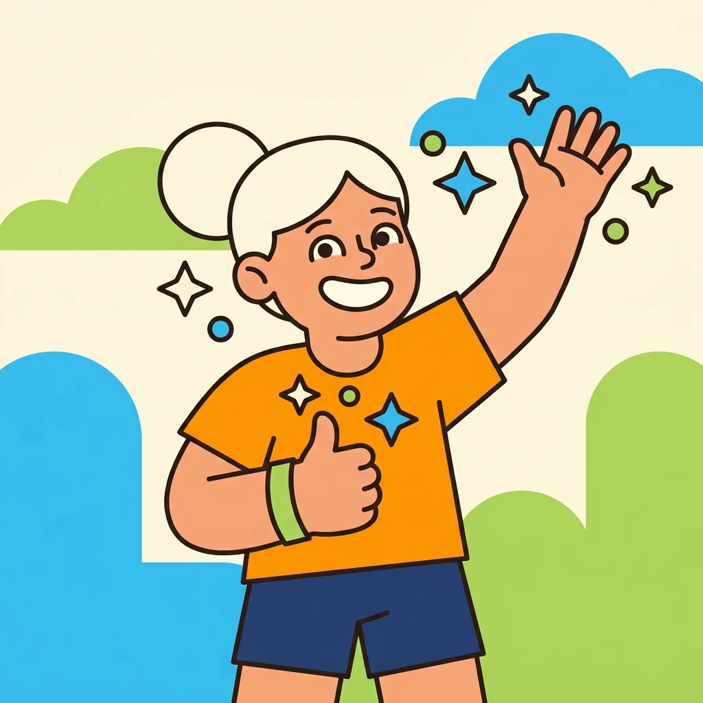 ActiveForge mascot praising