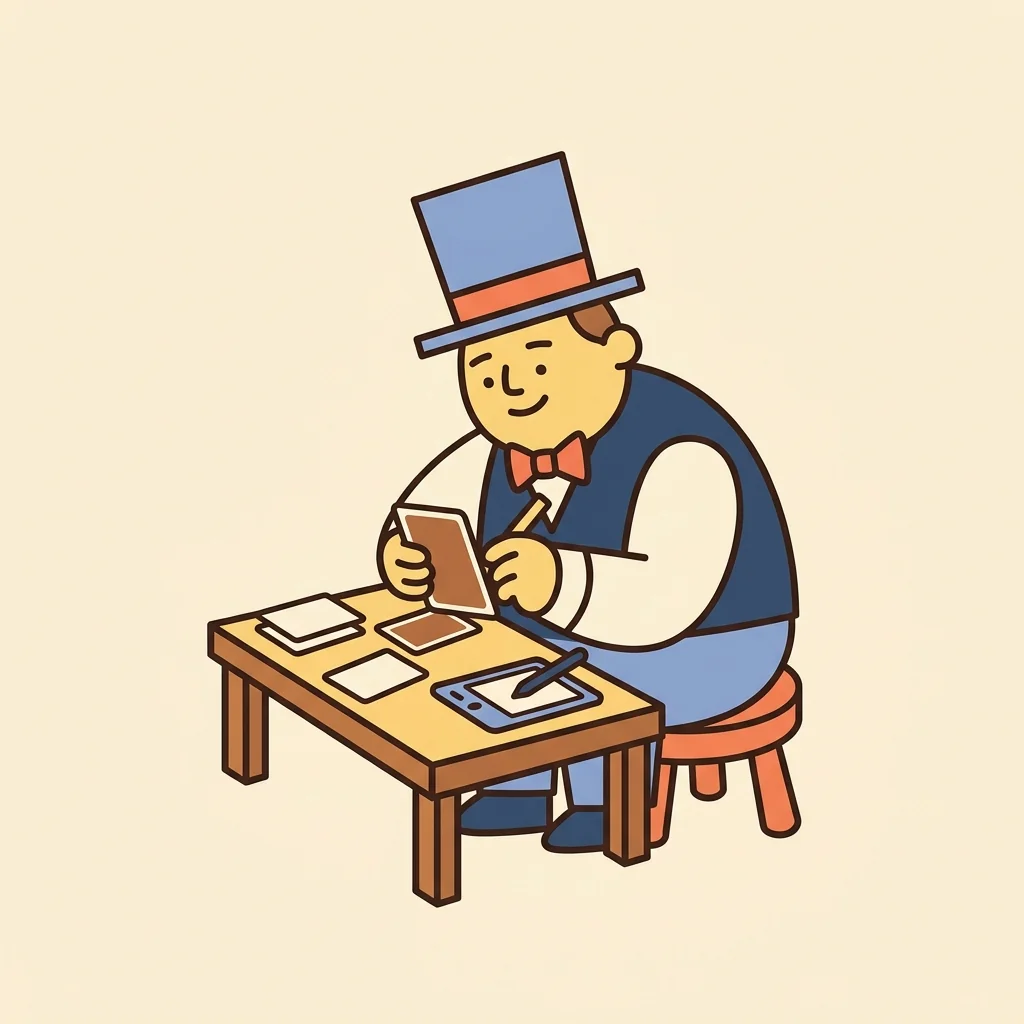 CardForge mascot working