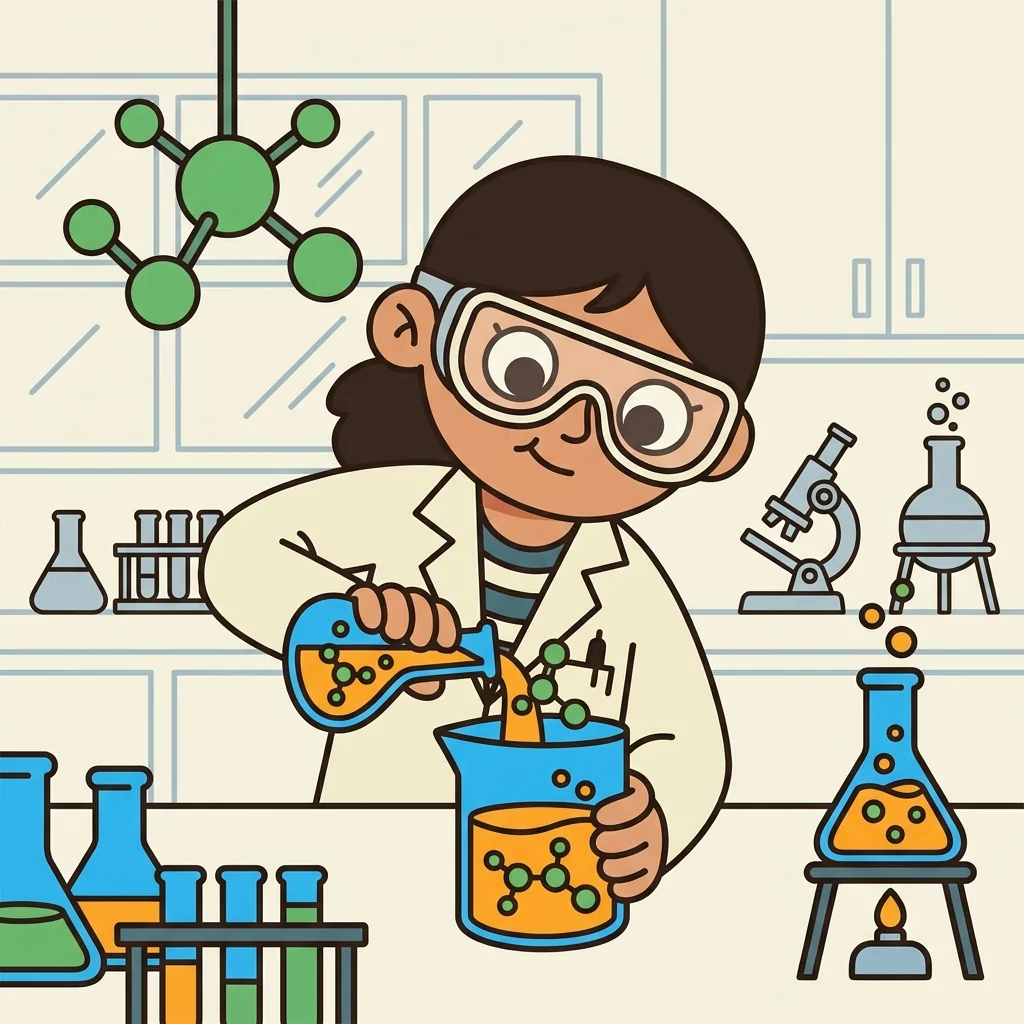 ChemQuest mascot working