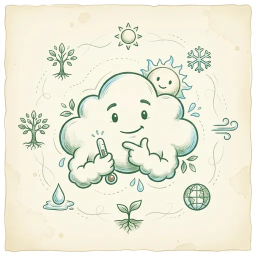 ClimateQuest mascot thinking