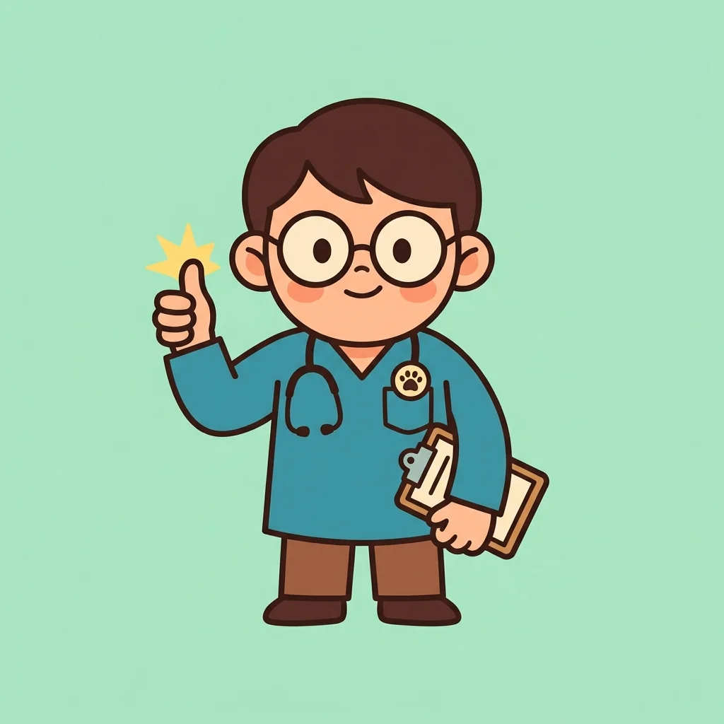 CreatureCare mascot praising