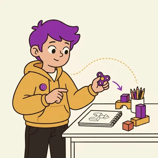FocusForge mascot demonstrating