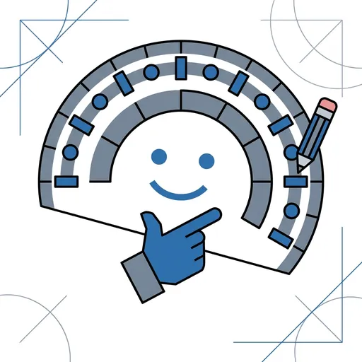 GeometryForge mascot thinking