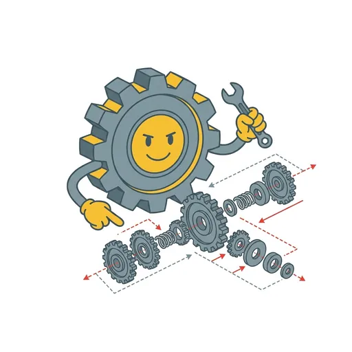 MachineForge mascot demonstrating