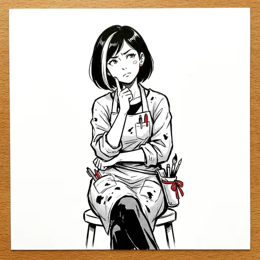 MangaForge mascot thinking