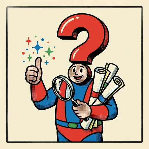 RiddleRealm mascot praising