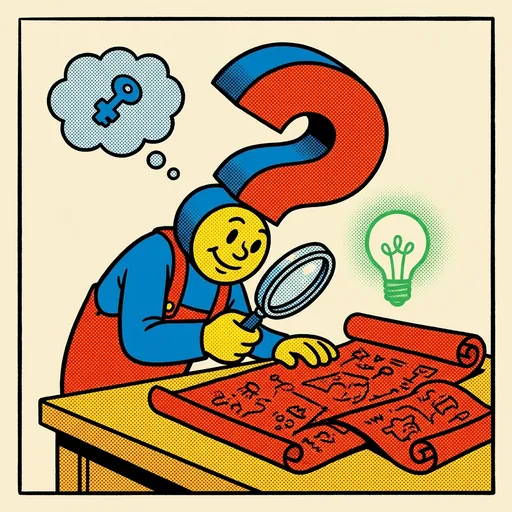 RiddleRealm mascot working