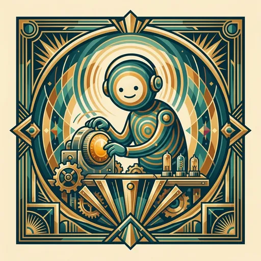 SoundSphere mascot working