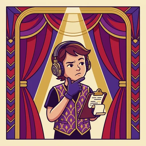 StageForge mascot thinking