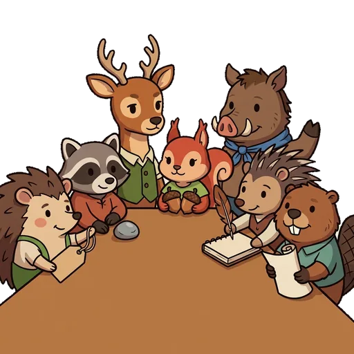 Pricetag, Decoy, Bluster, Matchley, Fairwell, Quillby, and Draftsy portrait