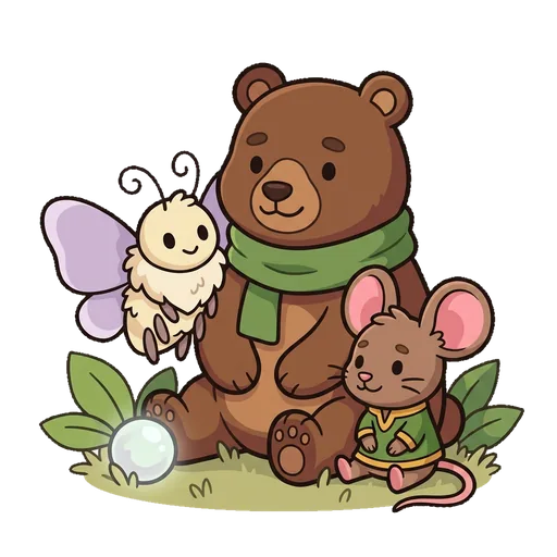 Flitter, Ursa, and Puck portrait