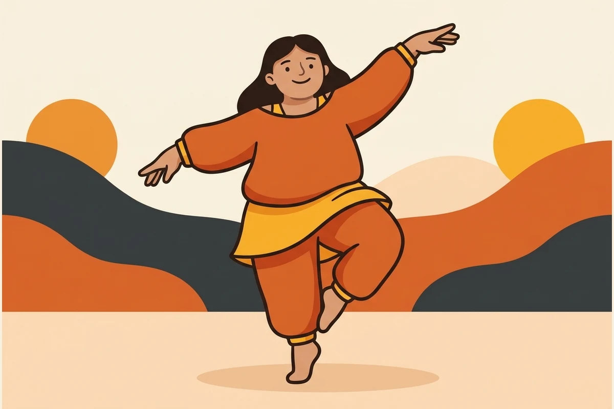 A dancer in Balance position