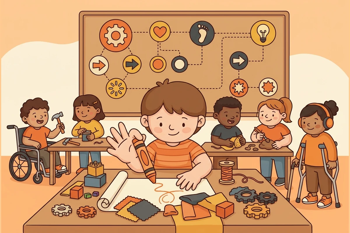 Inclusive-design world: a child designing so every friend belongs