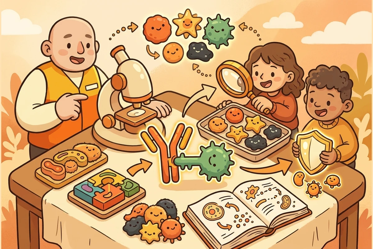 MicrobeLab — a friendly microscopic world of microbes and defenders
