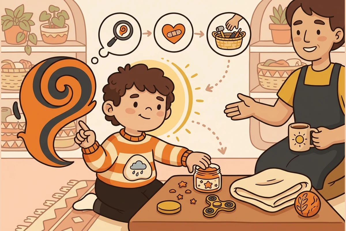 Mind world: a child noticing, naming and calming a big feeling