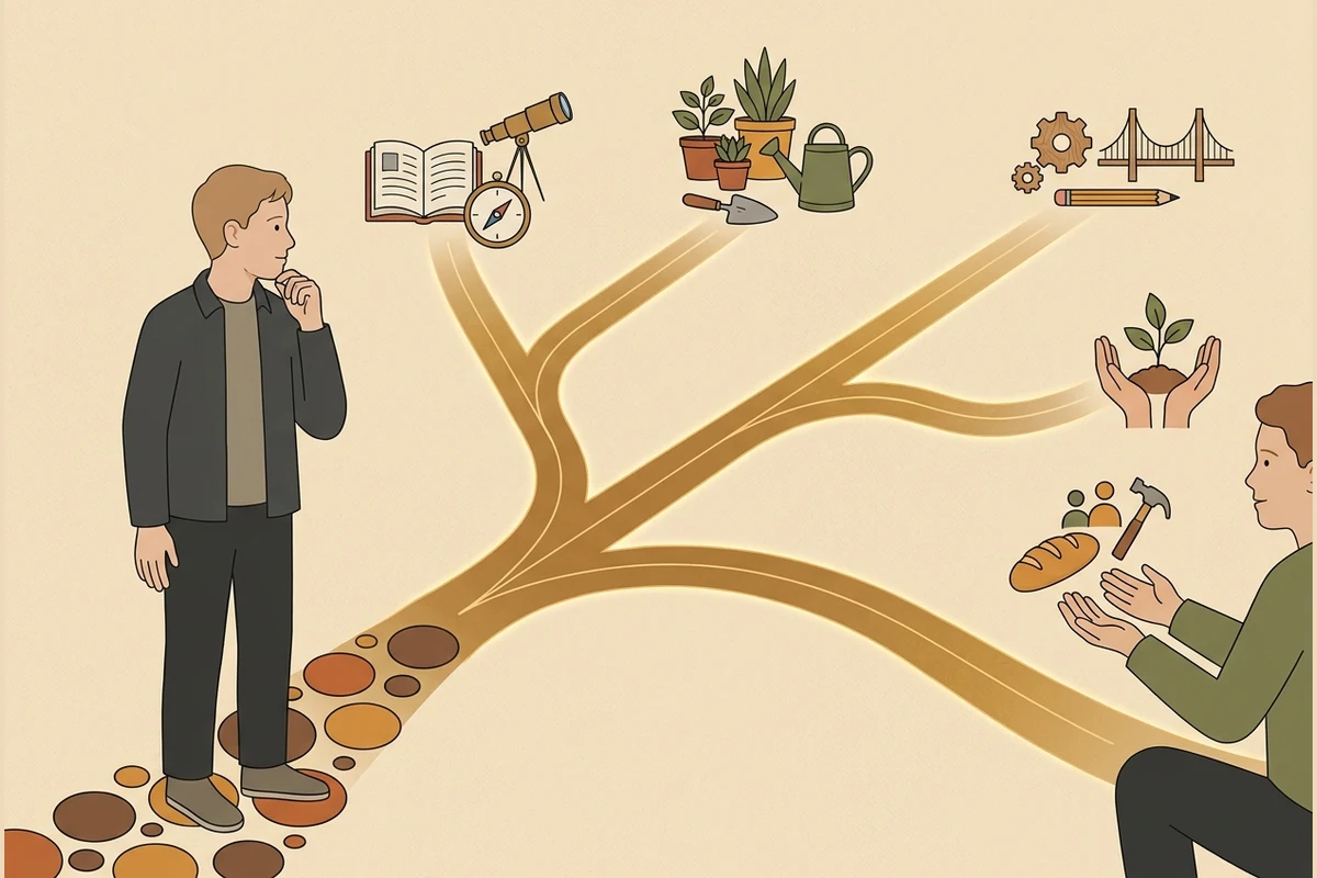 Future-planning world: an older teen imagining possible future selves along paths ahead