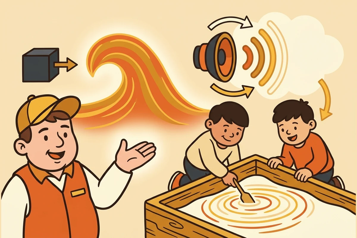 WaveForge — a wave-science world of sound, light and ripples